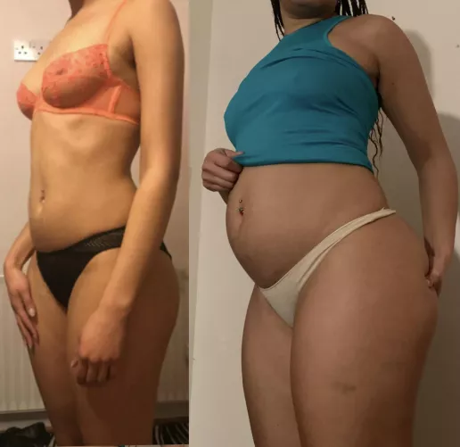 This gut is sticking out further and further each day 🥵