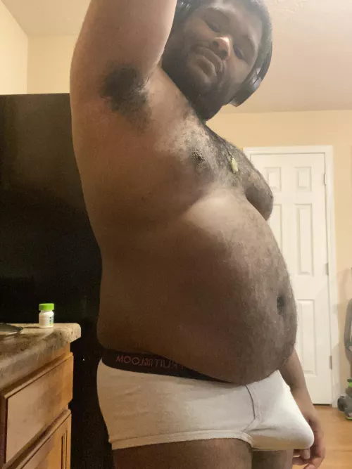 This is how you’ll find me in my place. Just underwear and a hard cock.