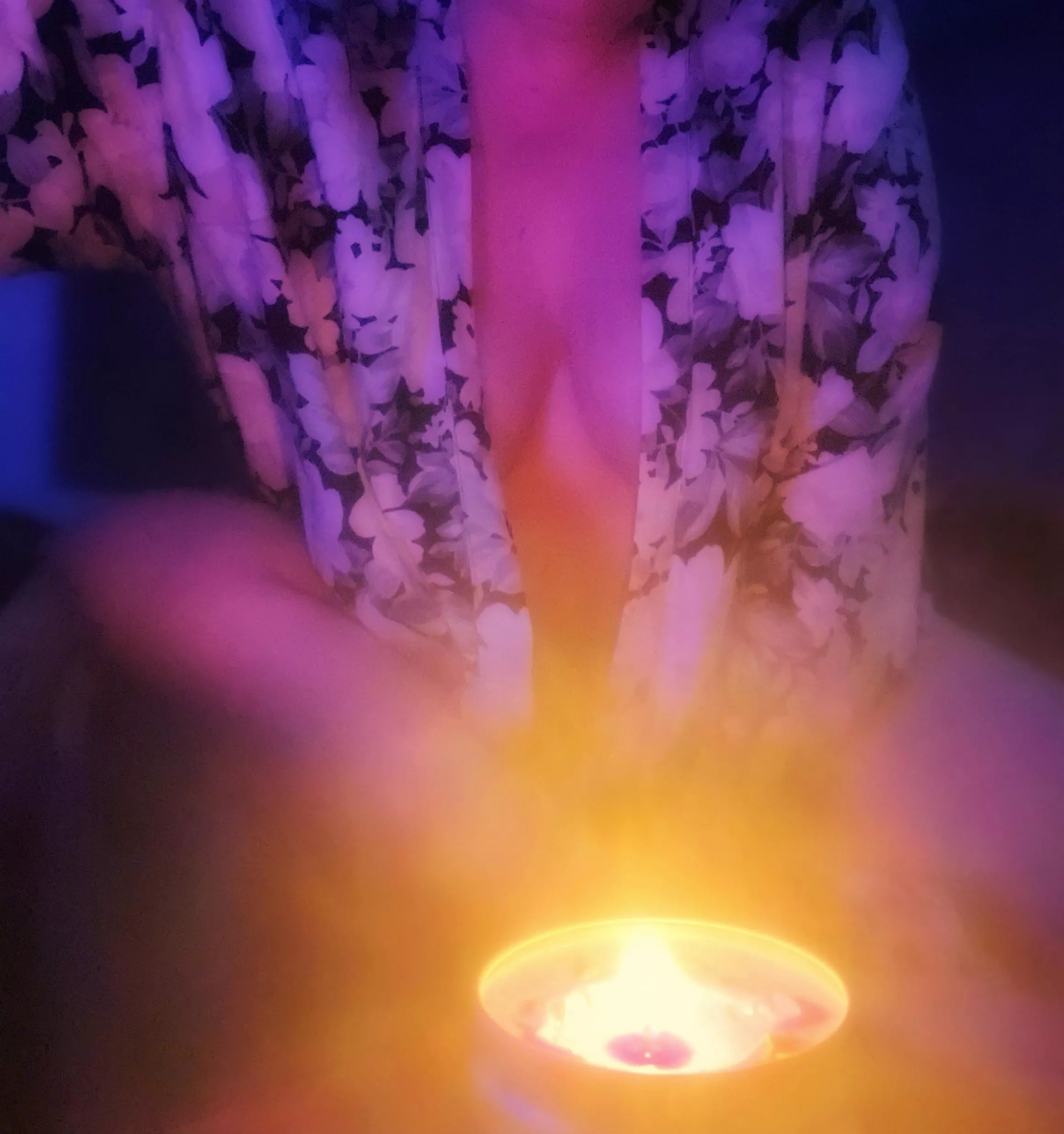 Trace a finger down my chest?