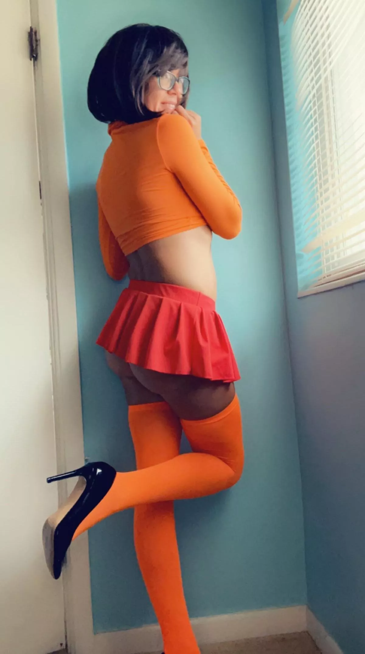 Velma's skirt is a little short.