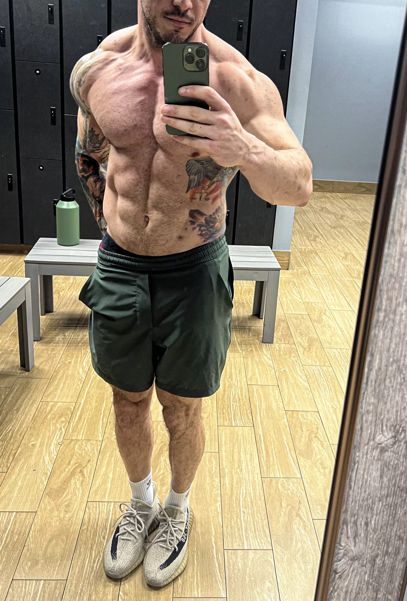 Waiting for someone to pounce me post workout. 35 (m)