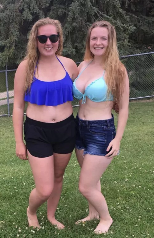 Which one of us has the better bikini?