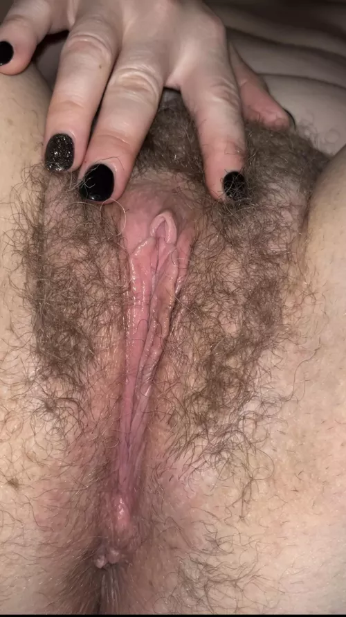 Who wants to bury their cock deep in this hairy milf pussy?
