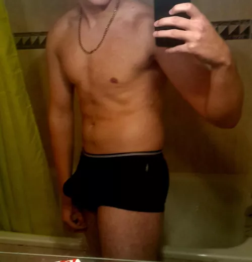 About to take a shower