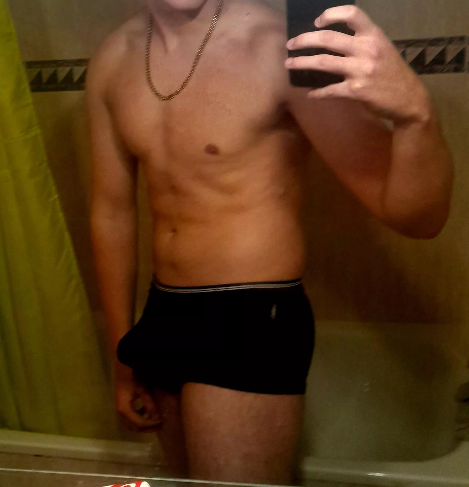 About to take a shower