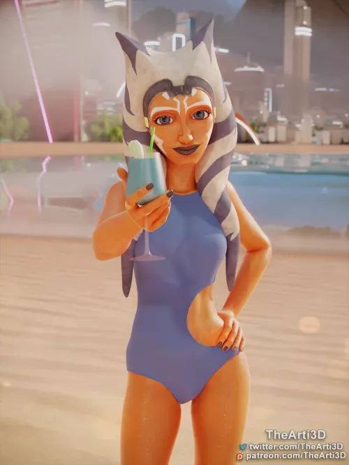 Ahsoka on the beach (TheArti3D)
