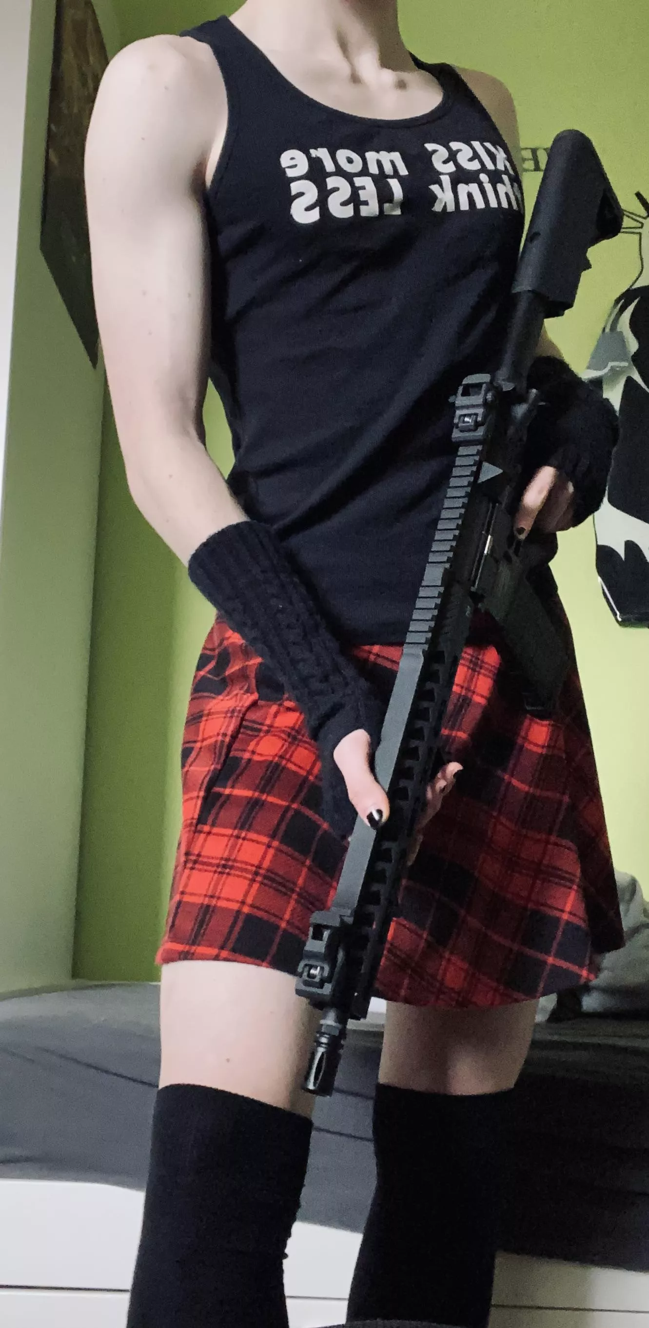 An armed femboy. What will he do?