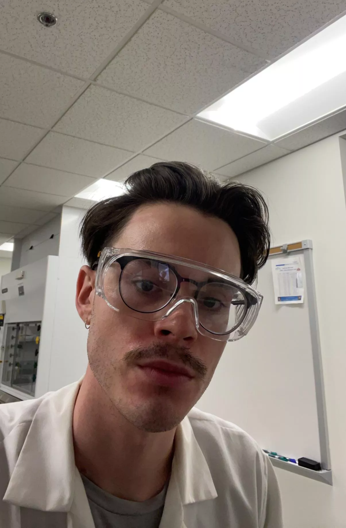 Another late night in the lab.