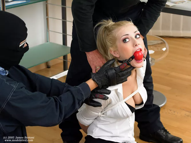 Ball gagged and tied