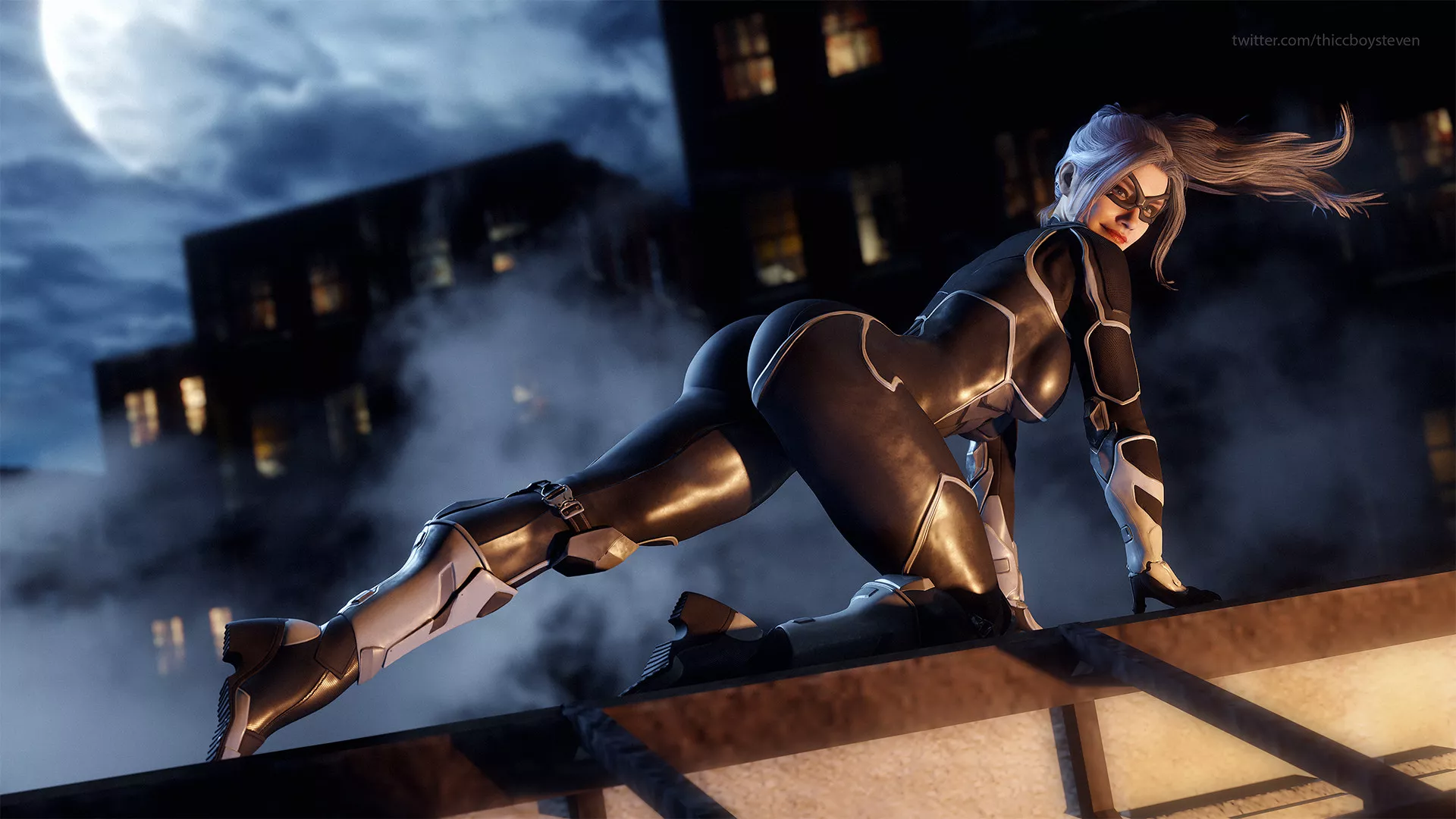 Black Cat on the prowl (Thiccboysteven)