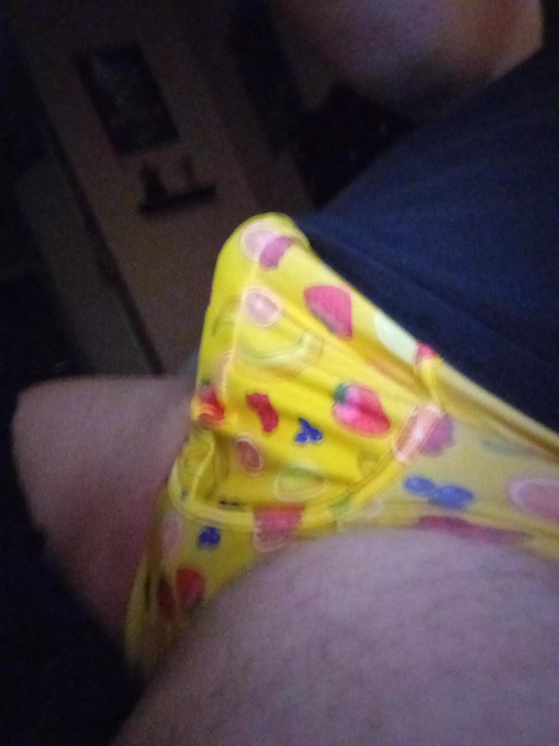 Bulging through, just feeling it throb