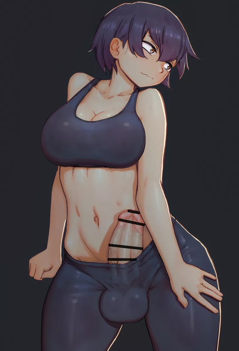 Can't stop it from slipping out of her pants