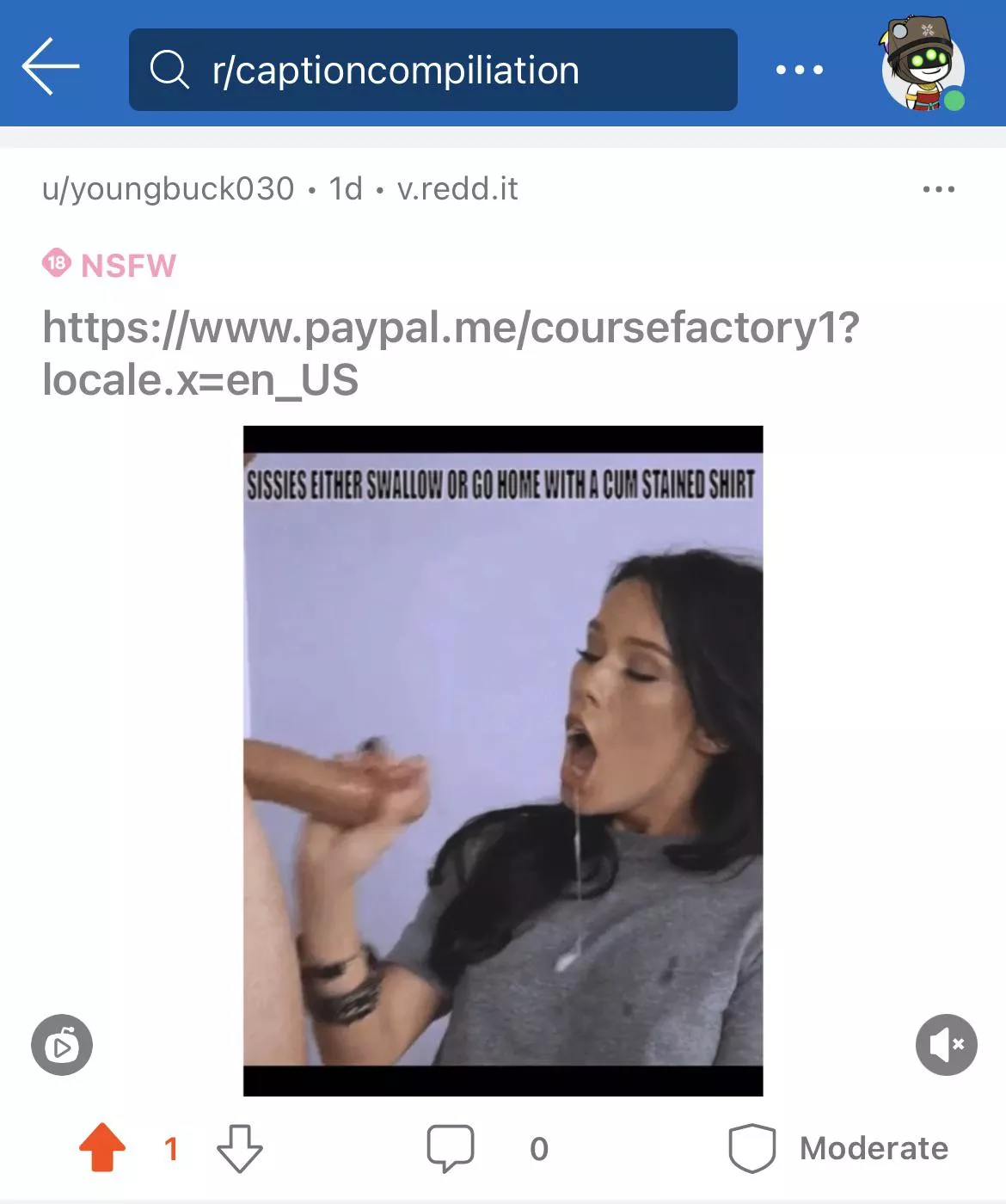 Check out r/captioncompiliation for a hot sissy gif compilation i made (it wont let me post here)