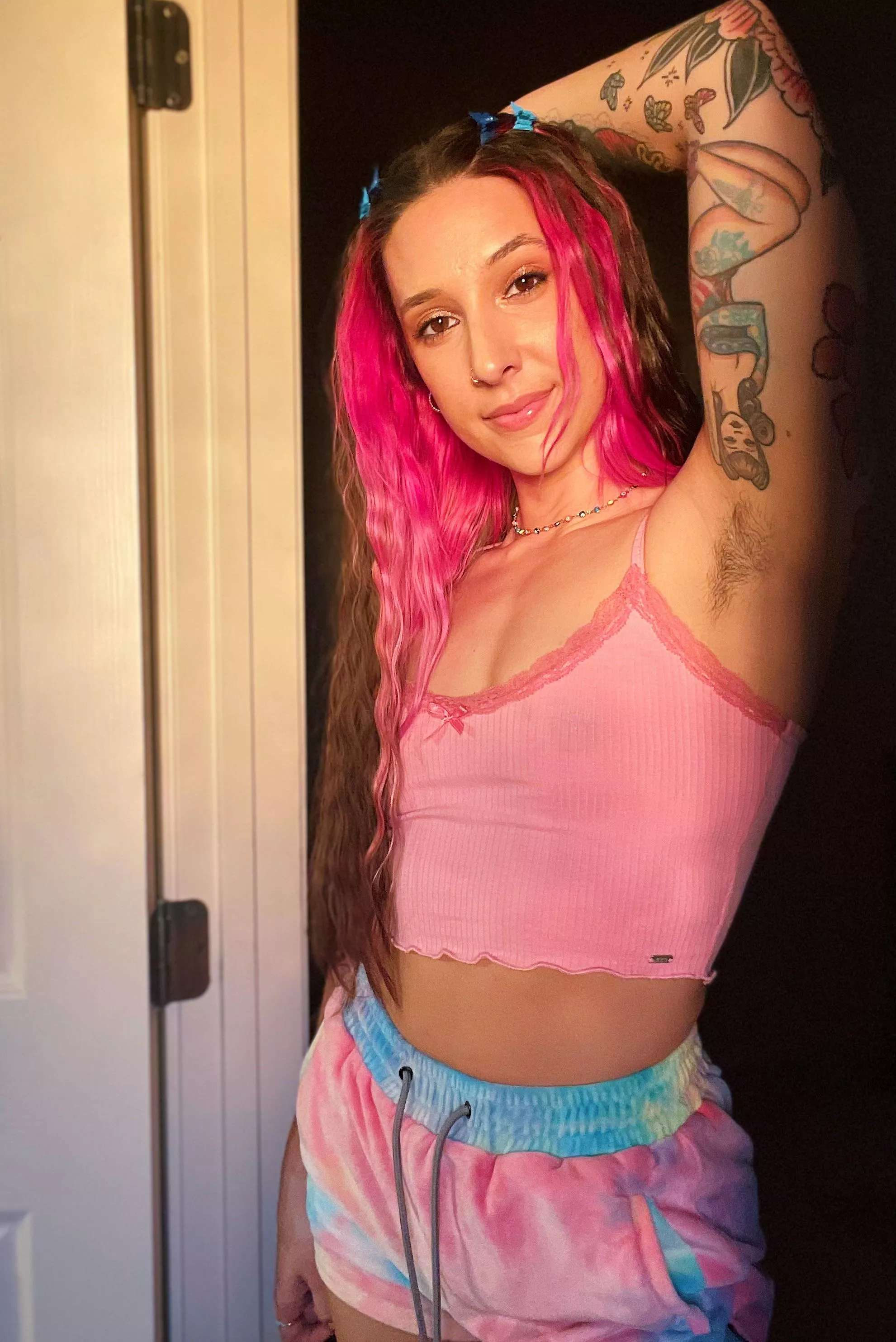 I dyed my hair pink yesterday 💓 (f) [OC]