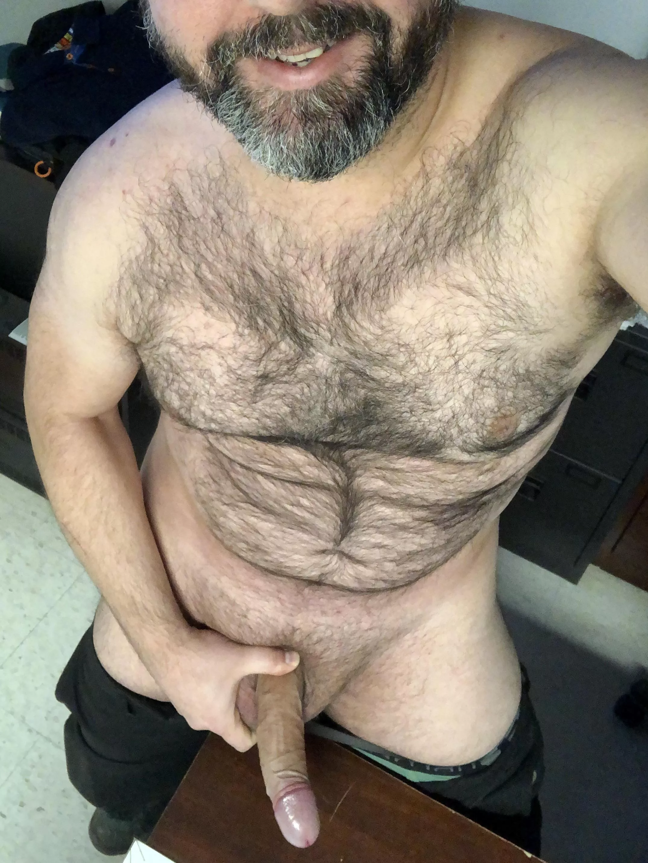 Is there a better combo than a salt and pepper beard, and a big, thick boner?
