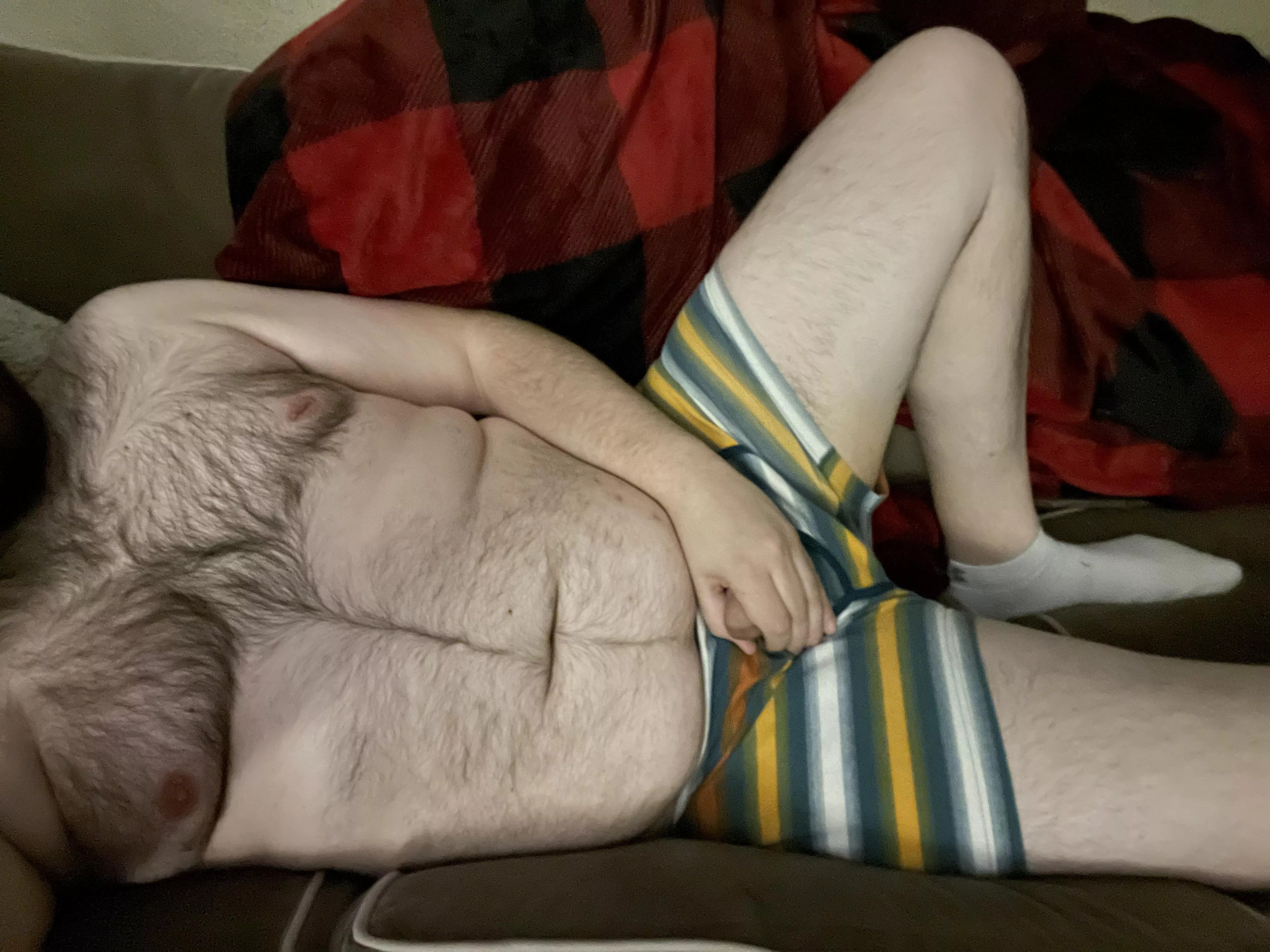 Just on the couch. Hanging out