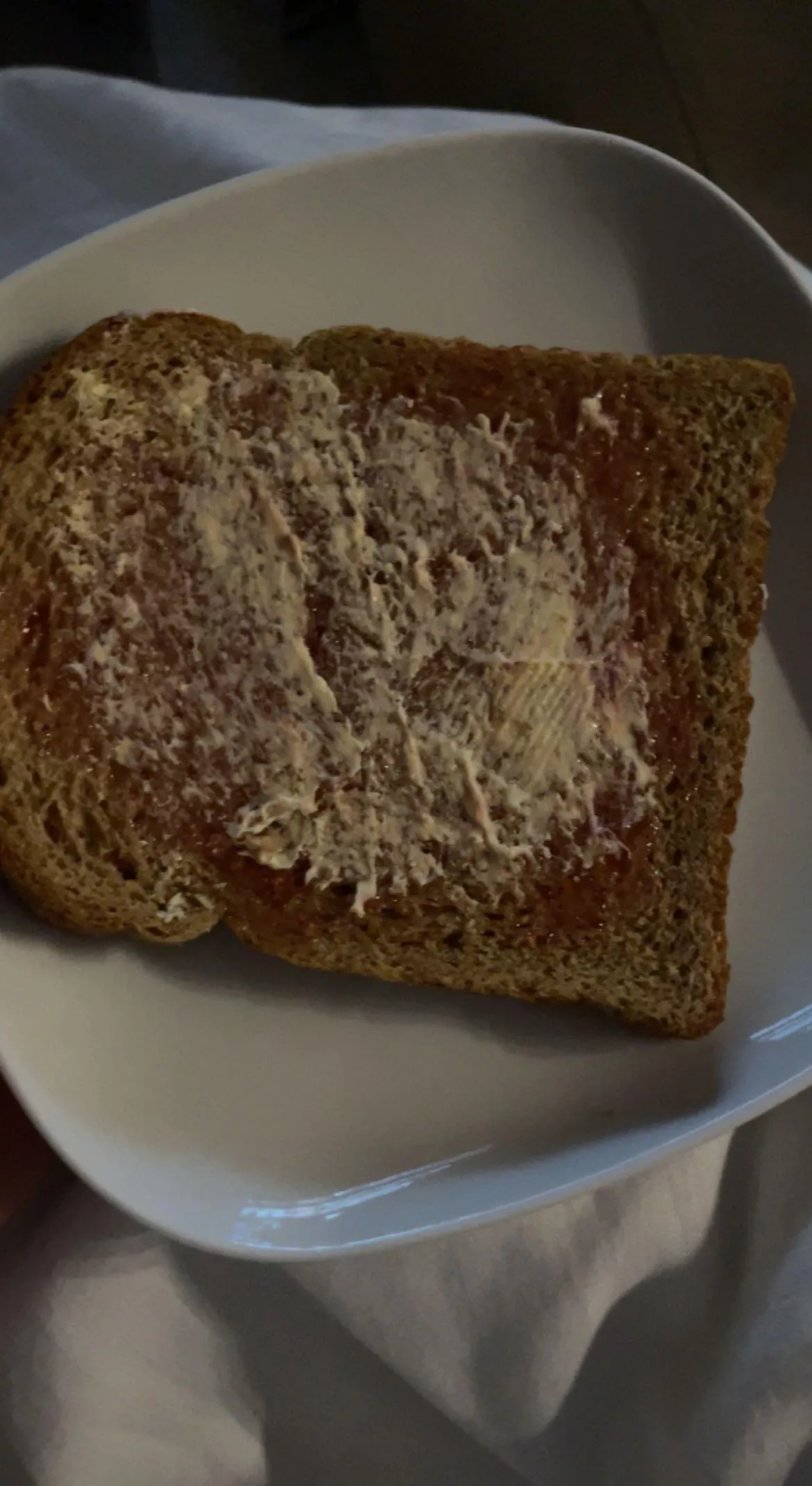 Look at what my sweet puppy made for me 🥰🥰 he got a bit confused a bit the jam beneath the butter