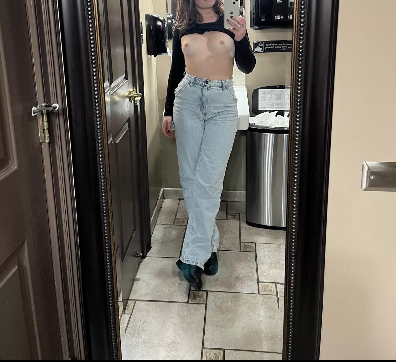 My perky tits in a restaurant bathroom ;)