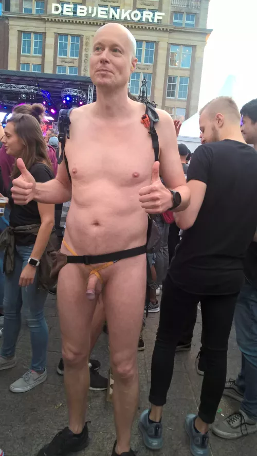 Myself nude in public at Pride Amsterdam