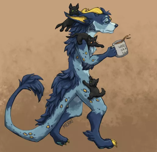 [OC] Outnumbered by his new kittens! 🐈🐈🐈