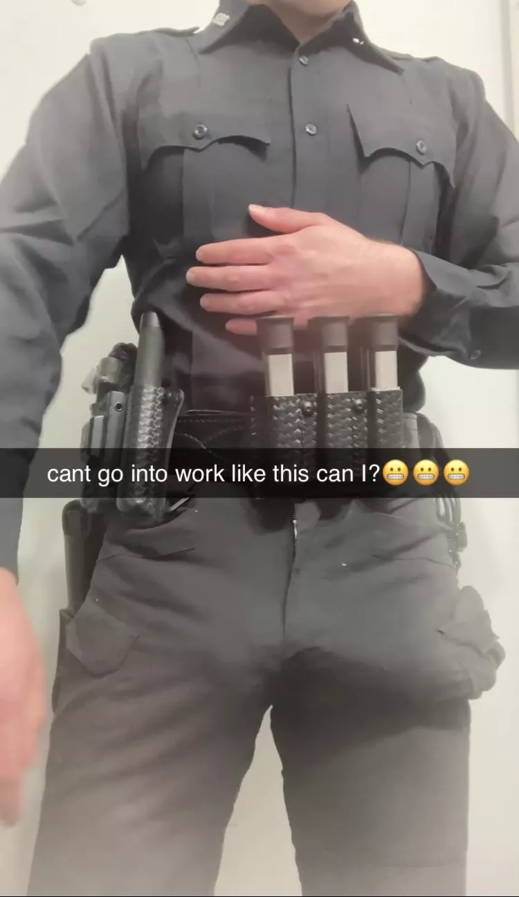 One Fucking-Hung Cop 😈 #10inches #abs #thick