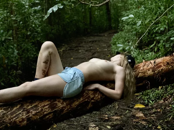 Posing deep in the Hawaiian rainforest