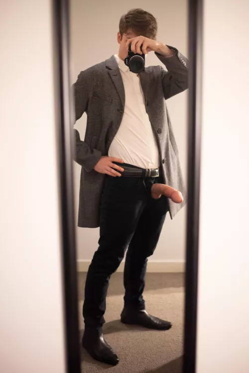 Procrastinating on my homework to show you my big young cock