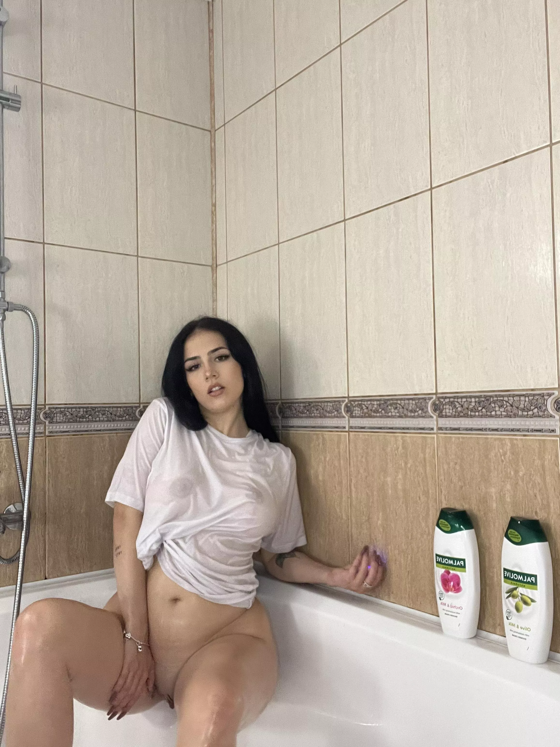 Shower fun with my titties and ass