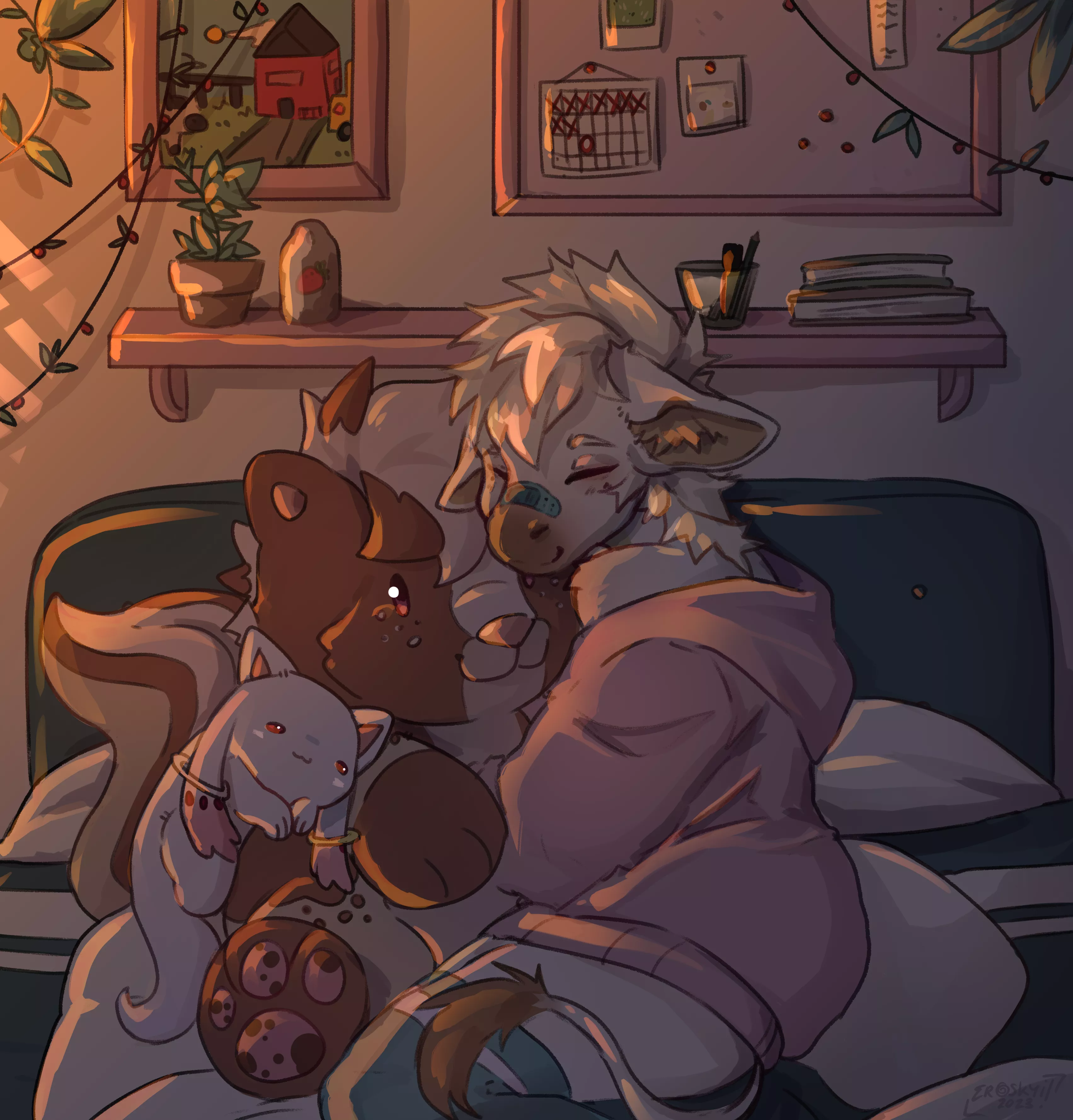 Sleepy nap 🌙 [ART BY EROSKYI (Me)]