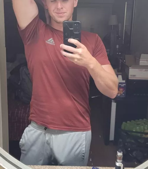 something about grey sweats?