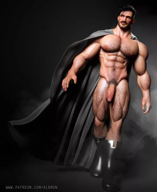 Superman black suit (by albronmuscle)