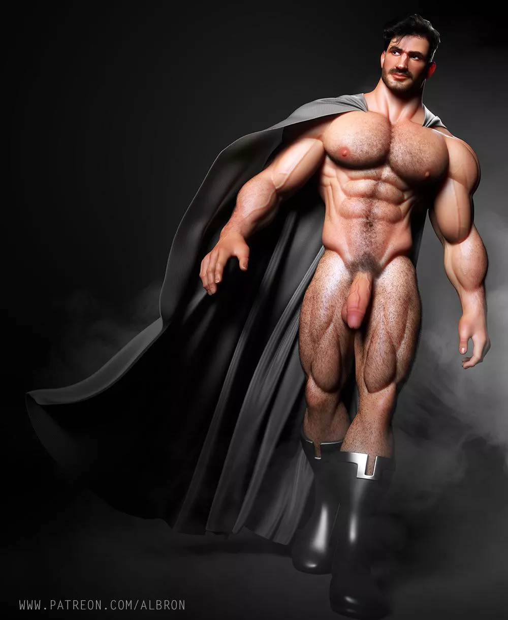 Superman black suit (by albronmuscle)