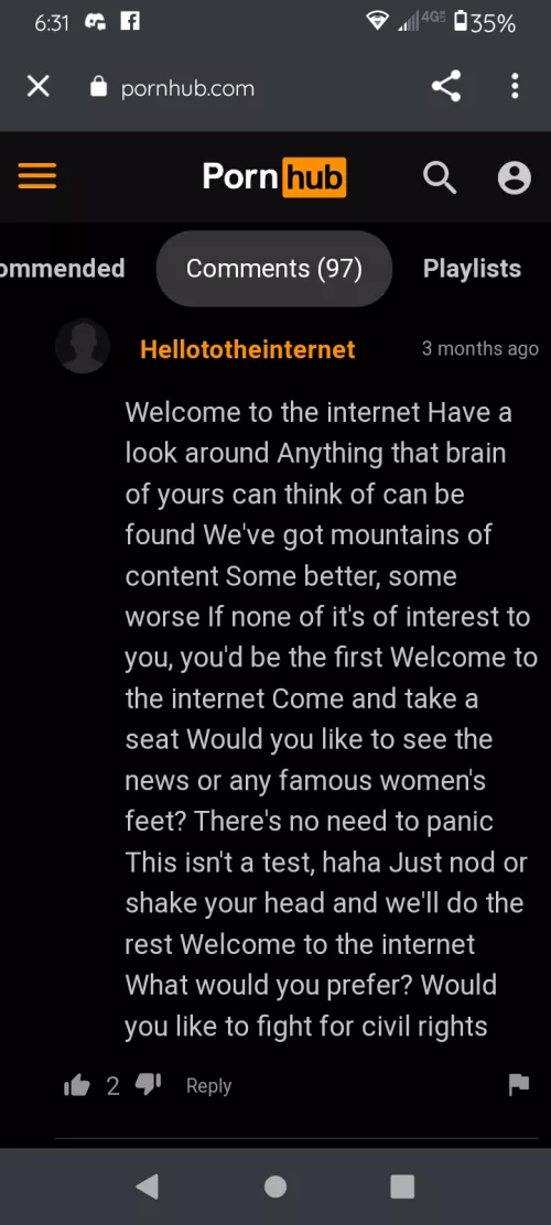 welcome to the Internet