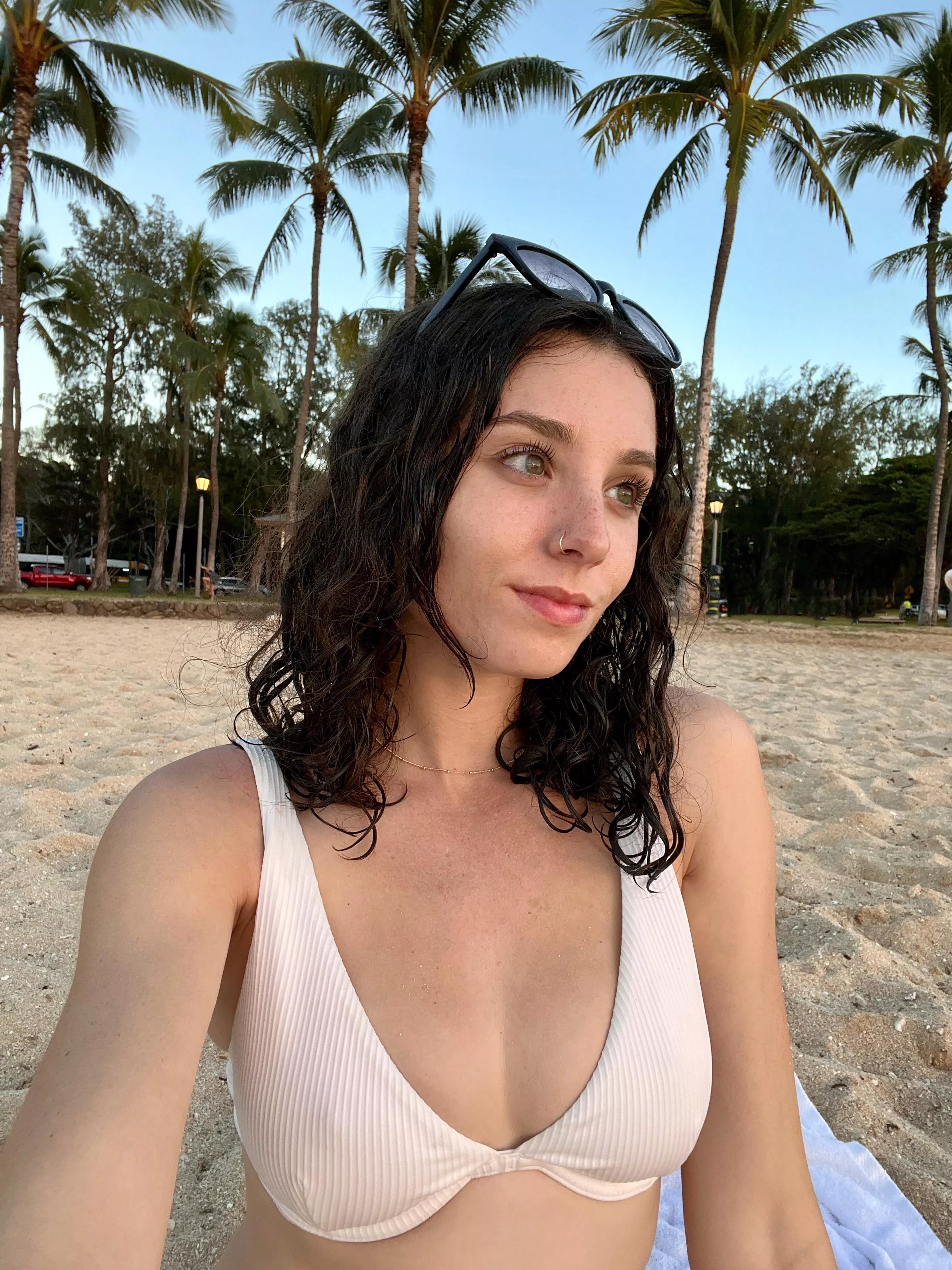 Wet hair don’t care 🤍