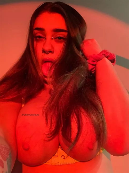 Where you aiming, titties or tongue?