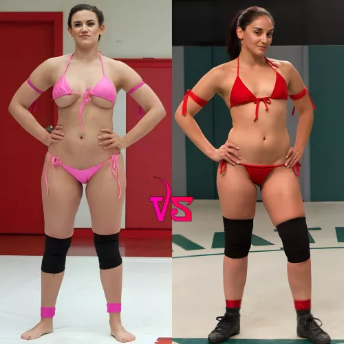 Whom do you want to wrestle with [ Penny Barber vs Sheena Ryder ]