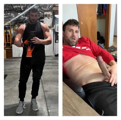 Working out and popping boners. [37]