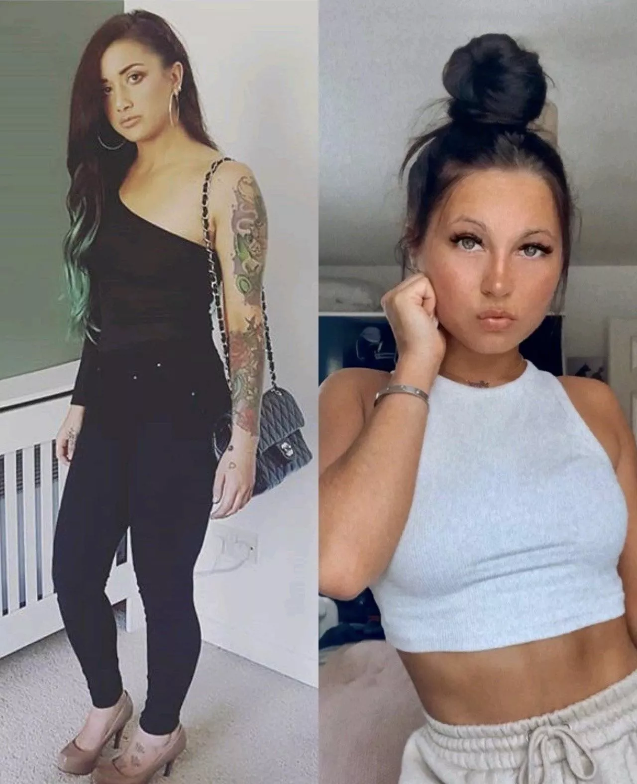 2 chav sluts! Which one are you taking? 😉