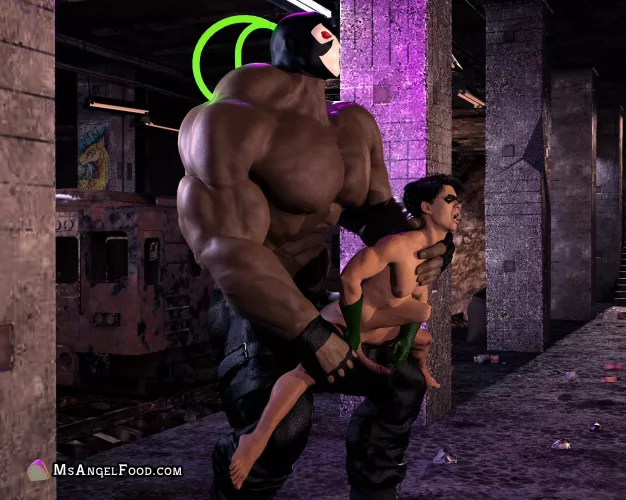 Bane Rams Robin (Ms. Angel Food) [Batman/DC]