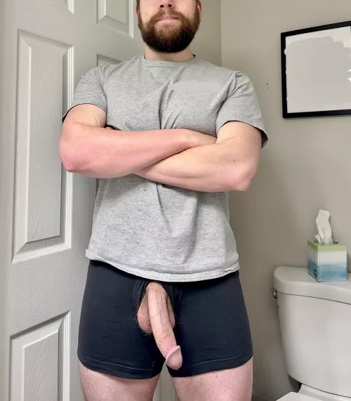 Be honest, would you suck this bi dad’s cock?