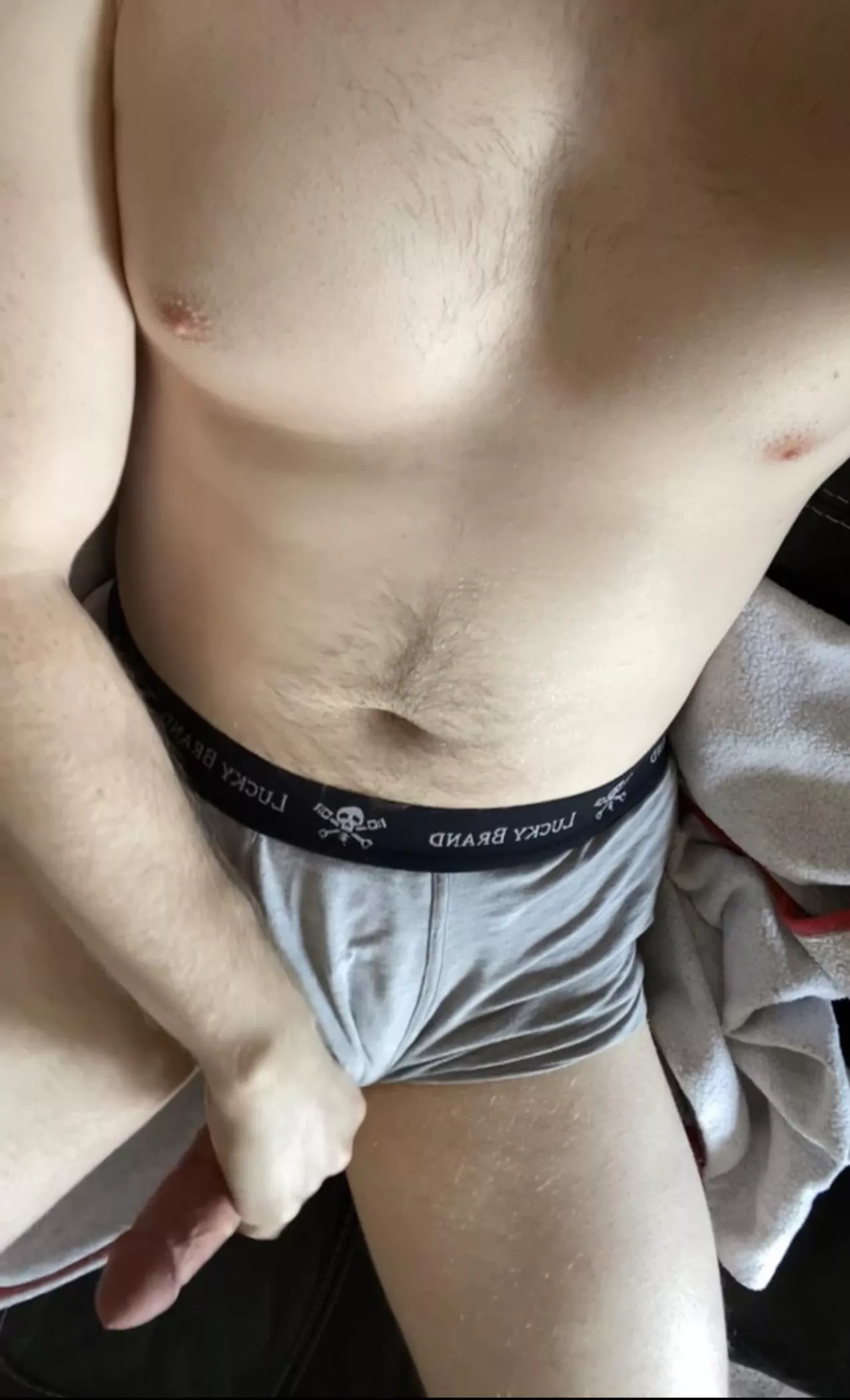 Big bro went to his room to game but he left his bedroom door open showing off his throbbing cock…