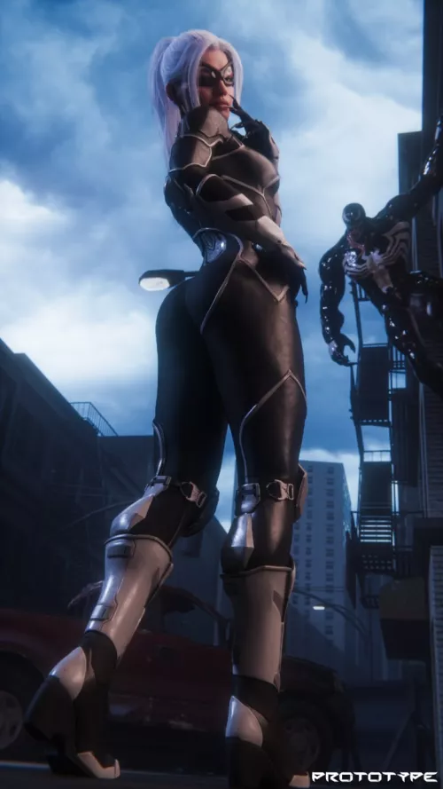 Black Cat being a tease (Prototype) [Marvel]