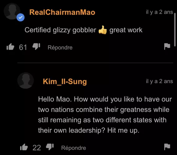 Chairman Mao X Kim Il Sung