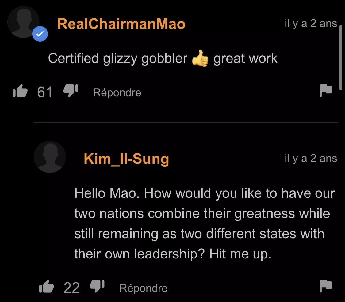 Chairman Mao X Kim Il Sung