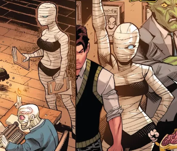 Dark Web background Mummy Girl