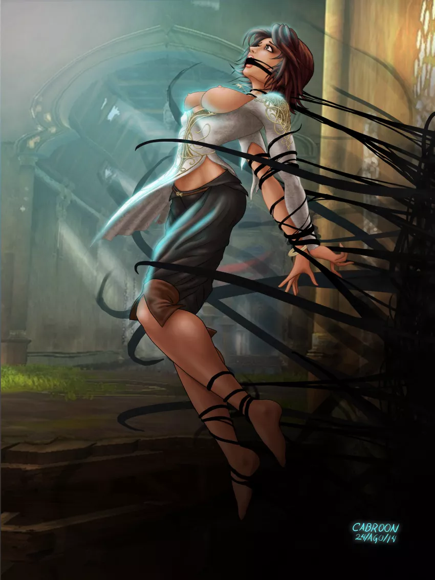 Elika jumped too early against the corruption trap (Cabroon) [Prince of persia]