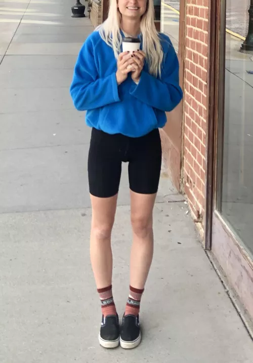 Full leg gap in my fav biker shorts