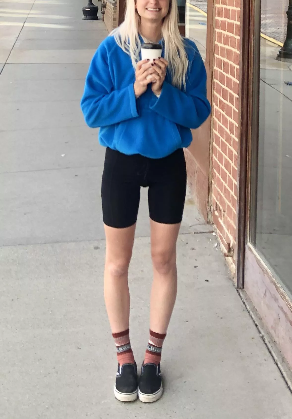 Full leg gap in my fav biker shorts