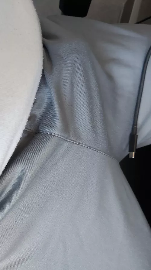 Got a little hard just before going to the gym. Think anyone will notice?