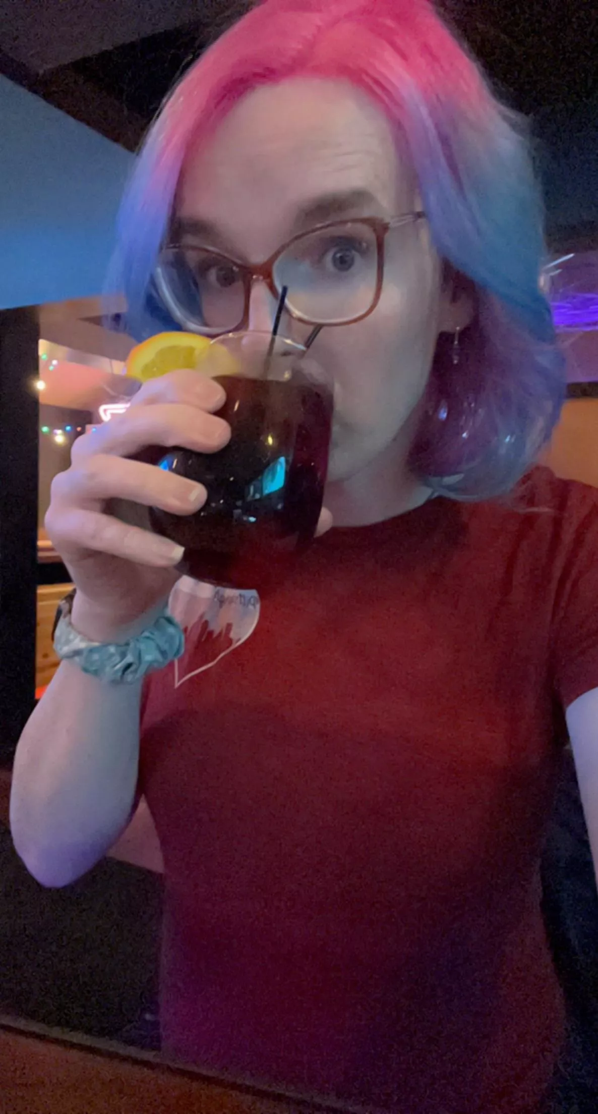 Got my hair done two ago. This was me last night at the local gay bar